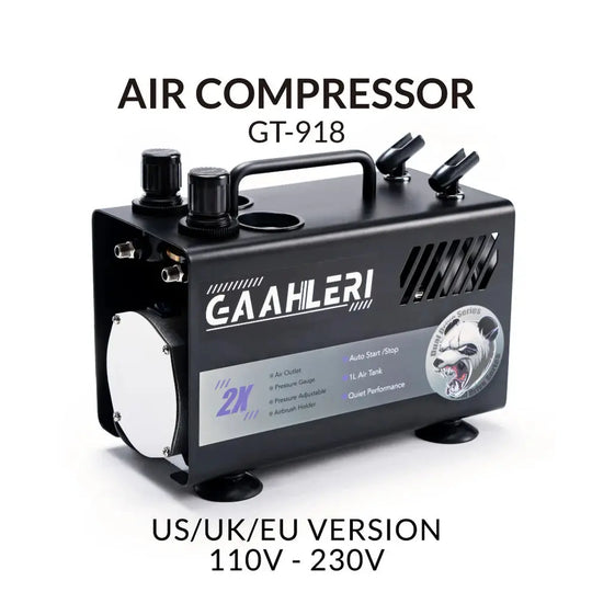 Dual Drive Series Airbrush Kit Compressor GT-918 by Gaahleri