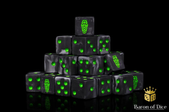 Day of the Dead Dice - Green Coffin by Baron of Dice