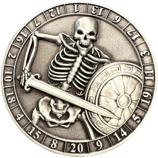 d20 Skeleton Coin by Goliath Coins
