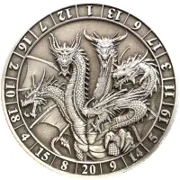 d20 Five-Headed Dragon Coin by Goliath Coins