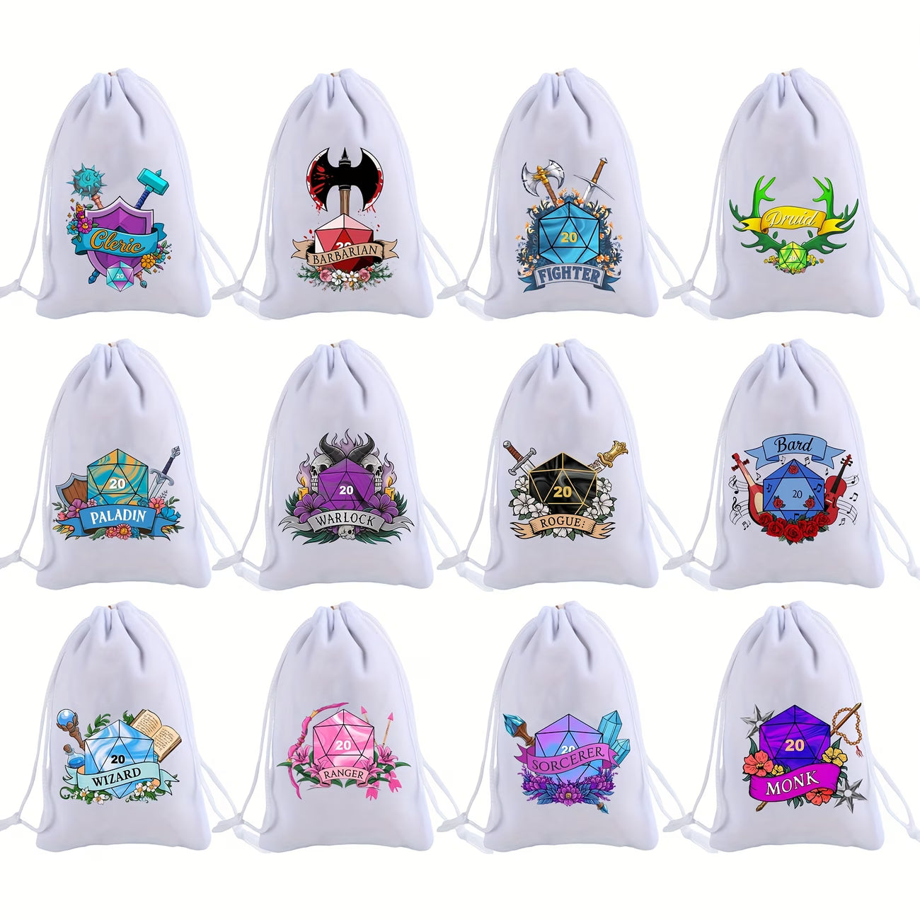 Drawstring RPG dice bags