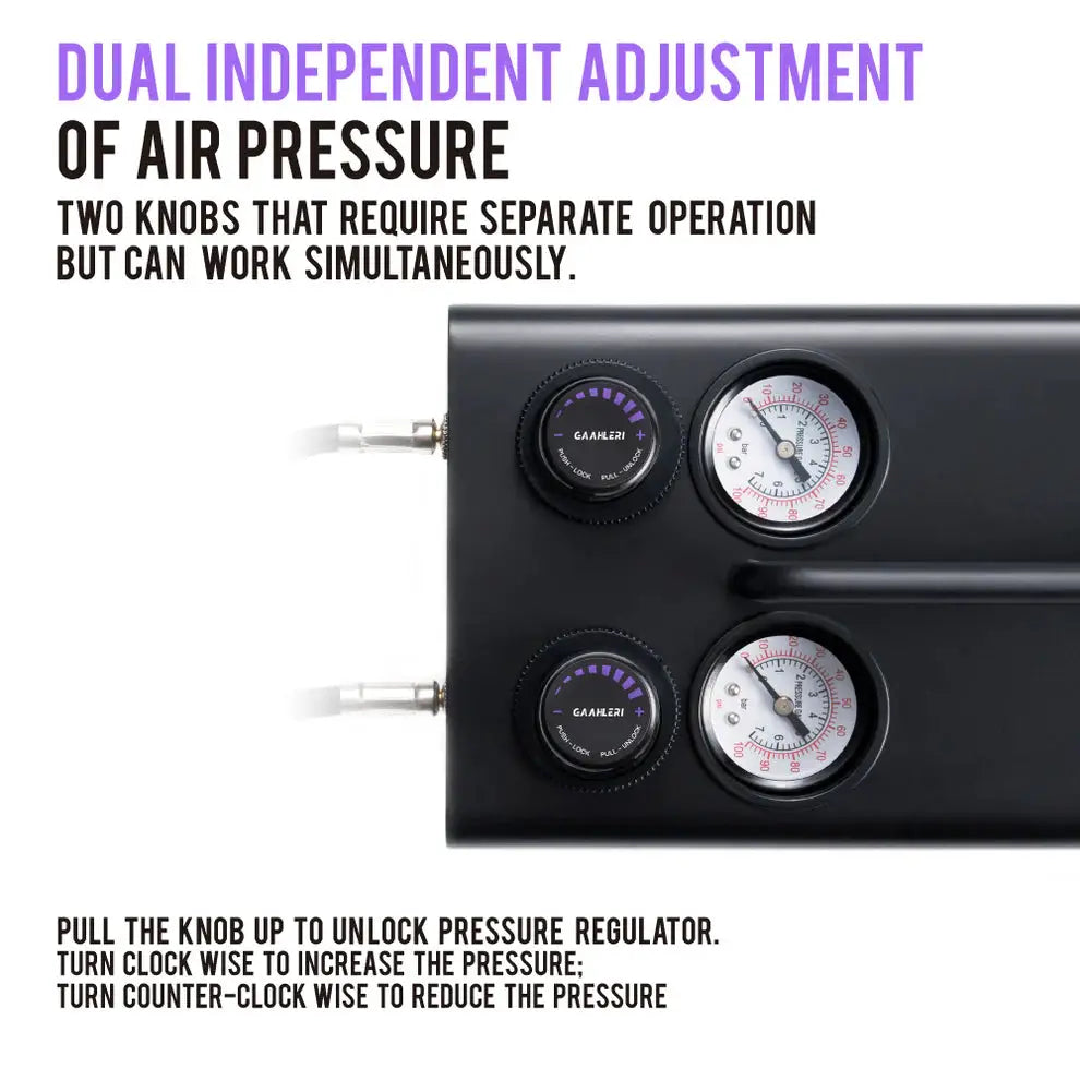 Dual Drive Series Airbrush Kit Compressor GT-918 by Gaahleri