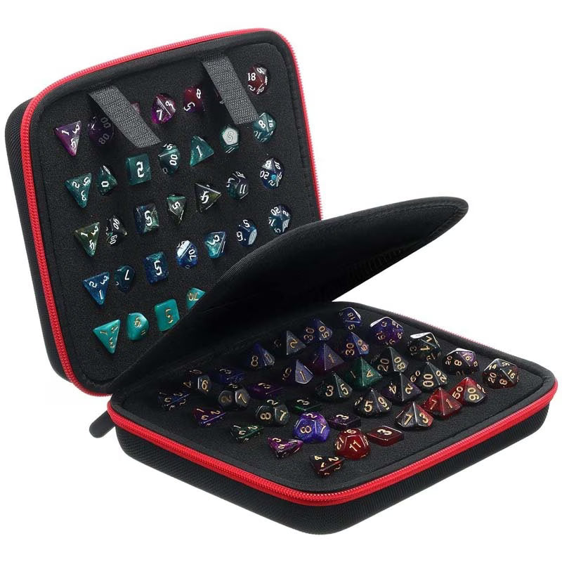 70 Hole Dice Bag with Partition Hard Carrying Case