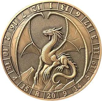 d20 Lawful Gold Dragon Coin by Goliath Coins