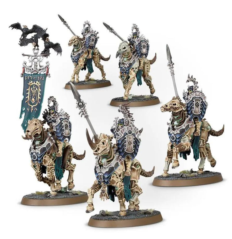Warhammer Age of Sigmar Ossiarch Bonereapers Kavalos Deathriders by Games Workshop