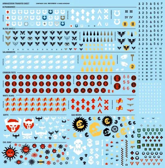 Transfer Sheets by Battlebrush Games