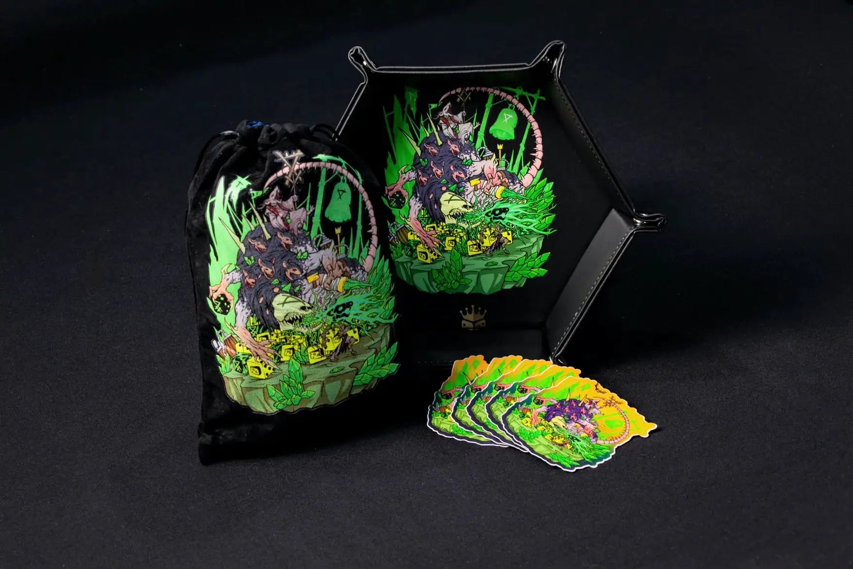 My My Cheese! Wargaming Gear Bundle | Premium Dice Tray & Bag by Battlebrush Games