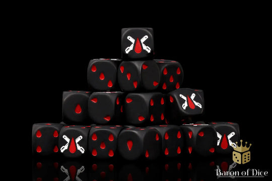 Chain Blades - Bloody Matte Black (25ct) by Baron of Dice