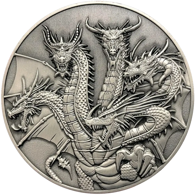 d20 Five-Headed Dragon Coin by Goliath Coins