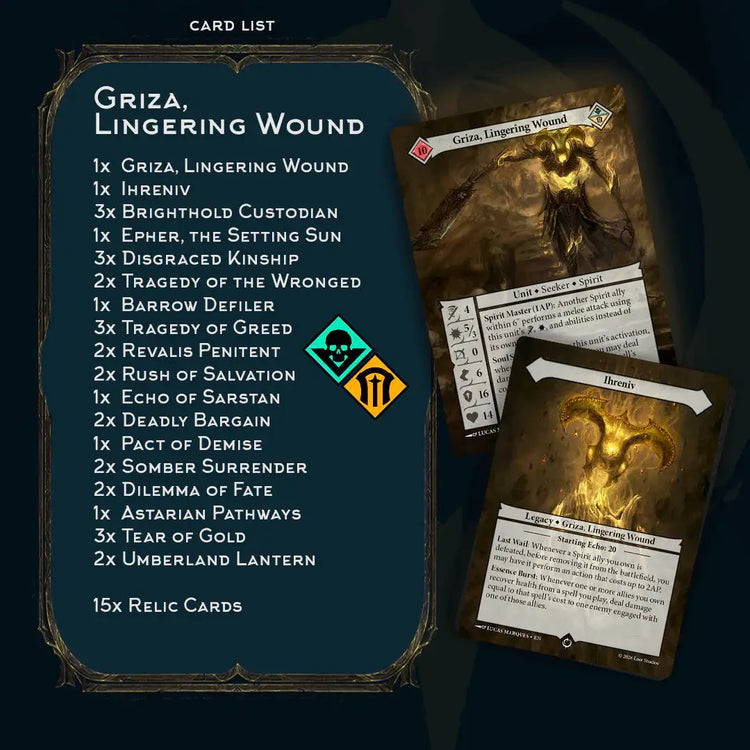 Malediction: Seeker Deck - Griza, Lingering Wound by Malediction