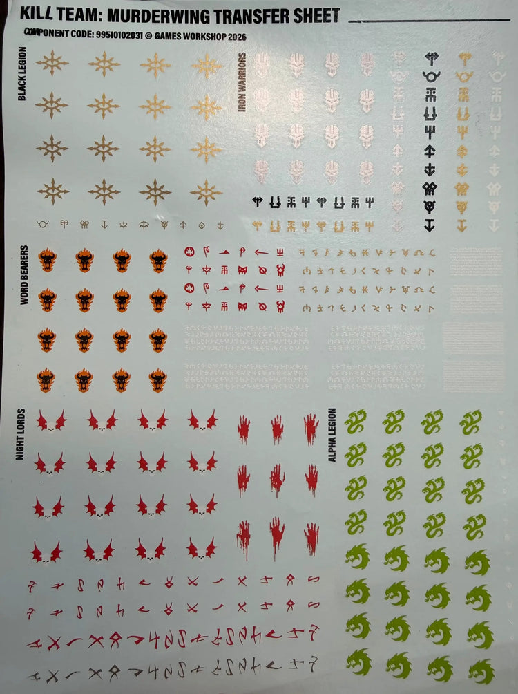 Transfer Sheets by Battlebrush Games
