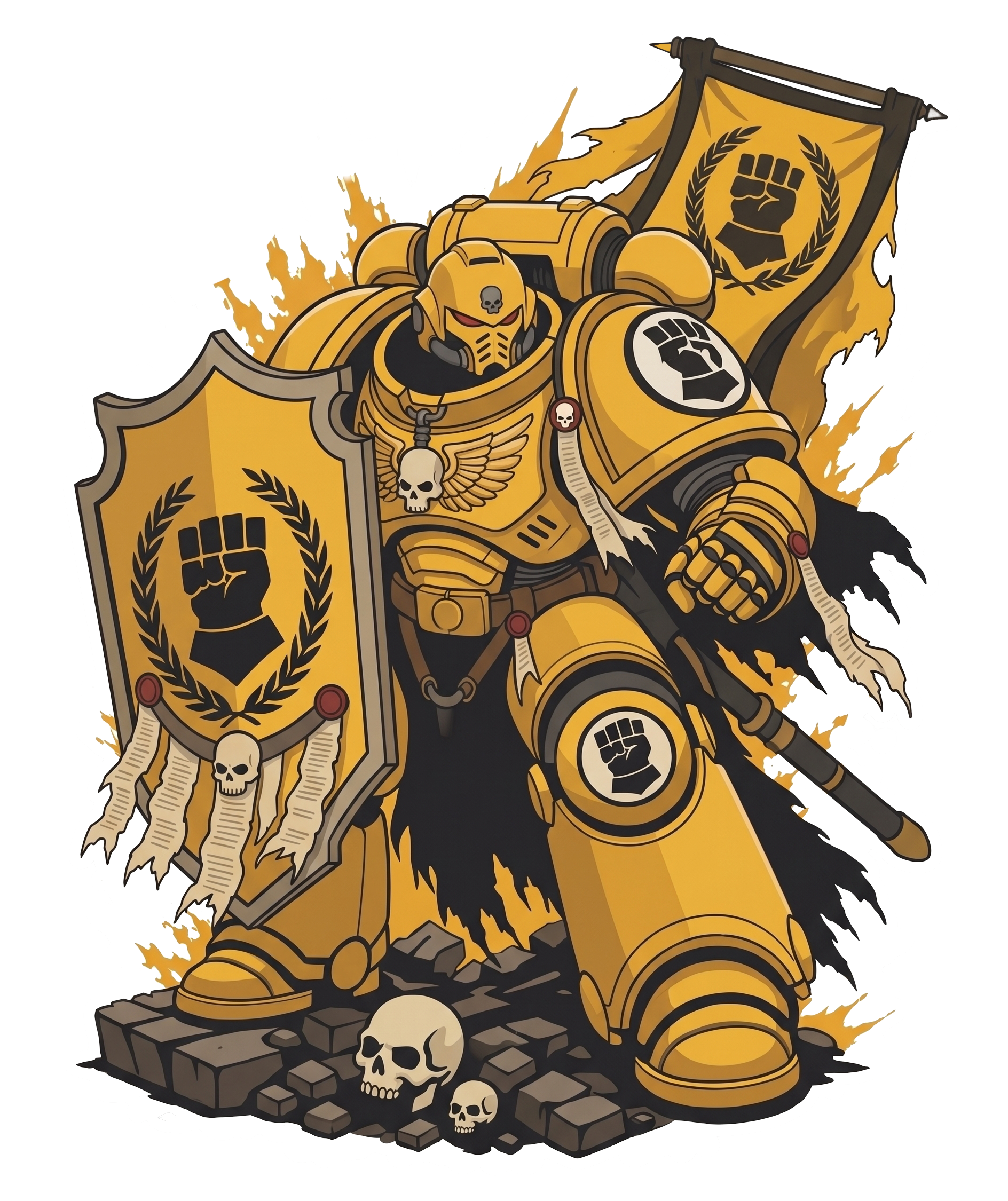 Fists Out Sticker | Tabletop Wargaming Decal