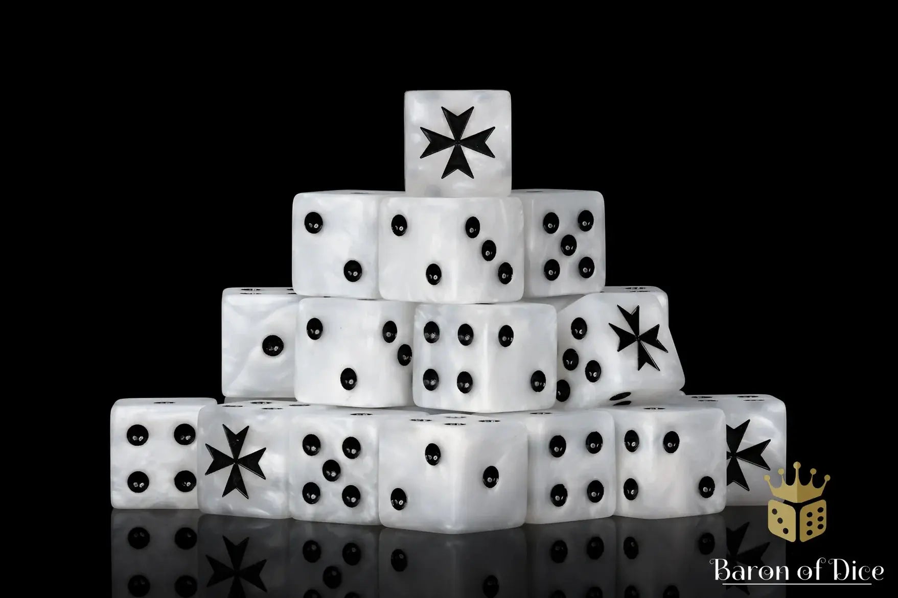 Knights Templar - White (25ct) by Baron of Dice