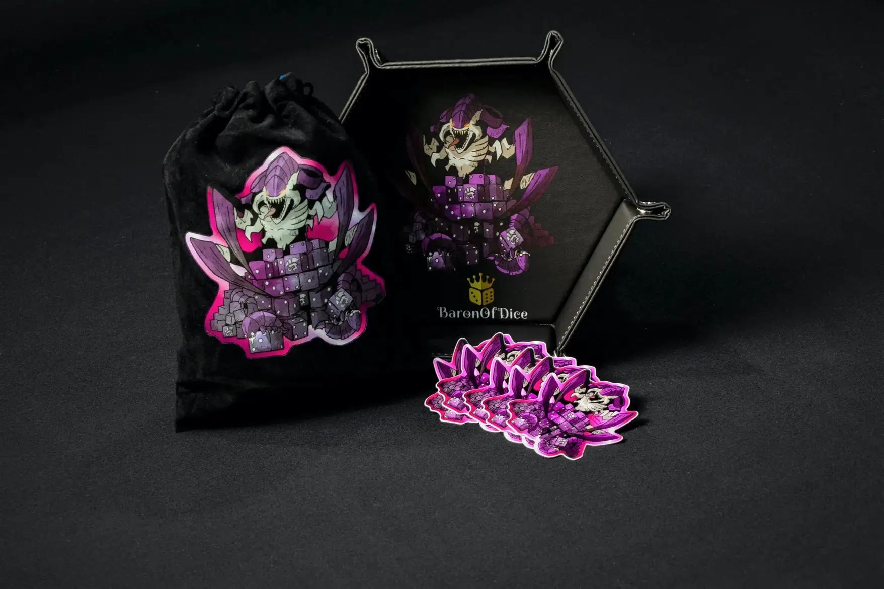 Space Bugs Wargaming Gear Bundle | Premium Dice Tray & Bag (Copy) by Baron of Dice