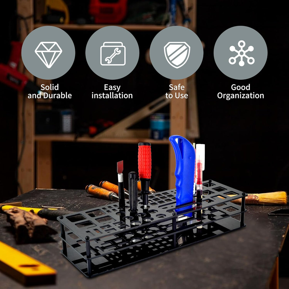 63-Holes Acrylic Tool Stand
