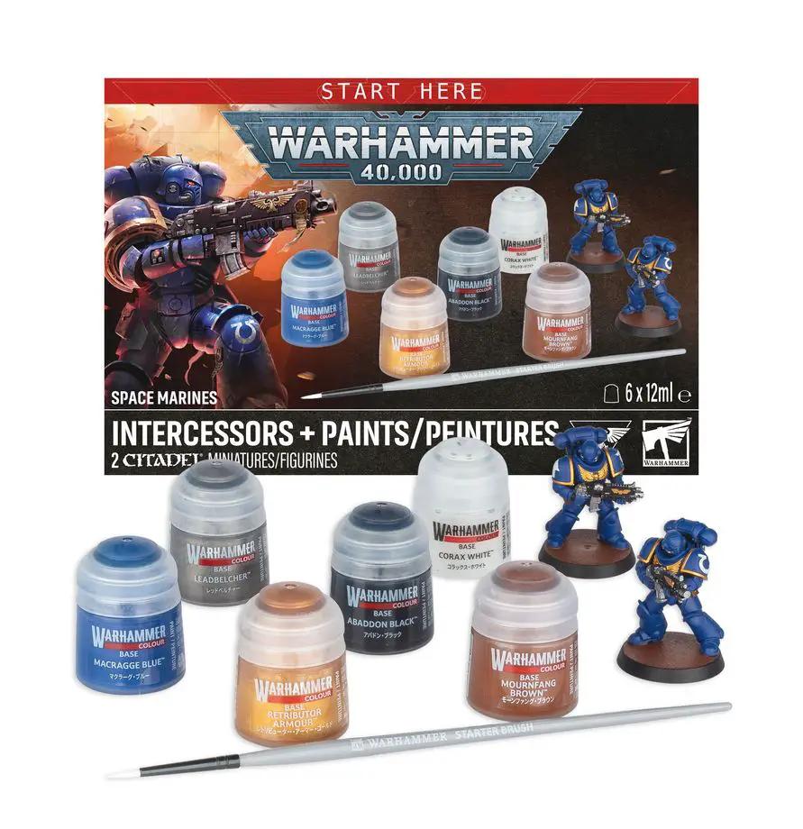 Space Marines: Intercessors + Paints *7/25 Release* by Battlebrush Games