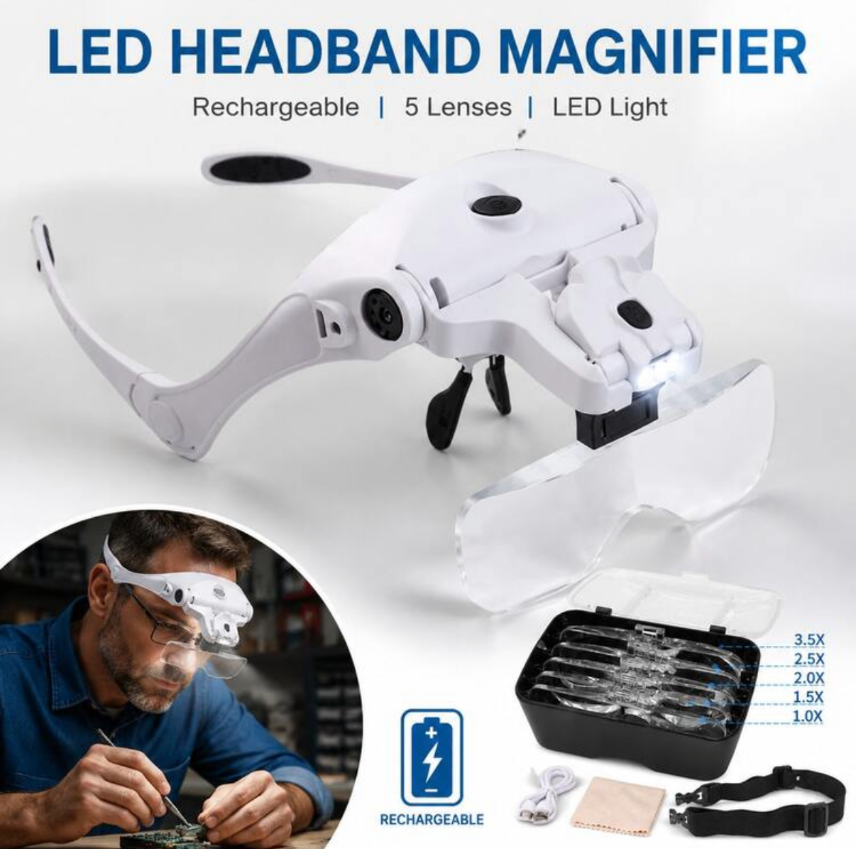 Hobby Headlight Magnifying Glasses
