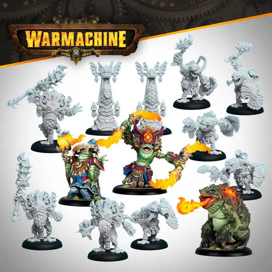 Warmachine: Southern Kriels Fire Tongue Warriors Command Cadre by Warmachine