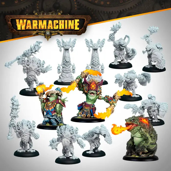 Warmachine: Southern Kriels Fire Tongue Warriors Command Cadre by Warmachine