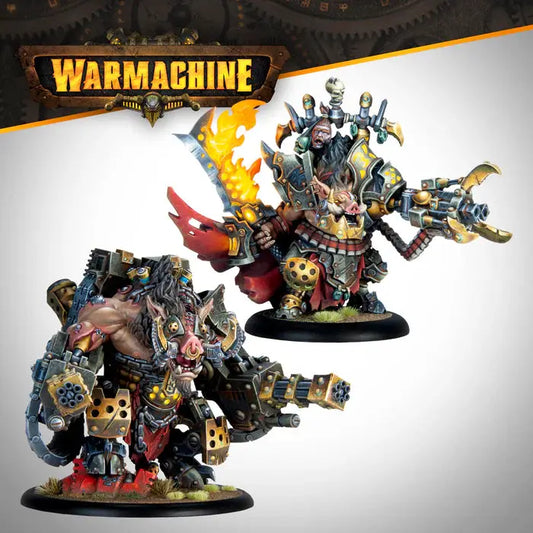 Warmachine: Emperor Carver Ultimus Esquire III & War Boar MMD47 by Warmachine