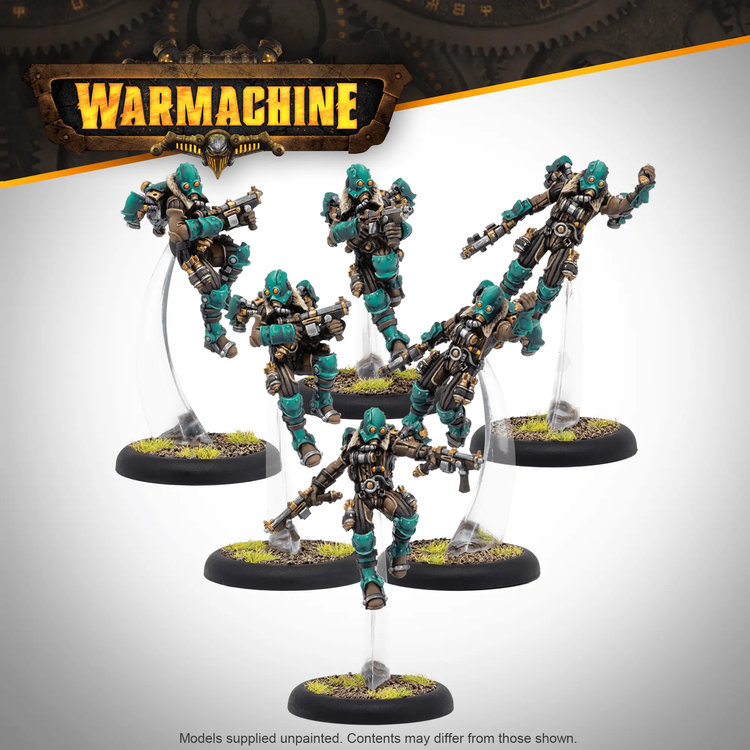 Warmachine: Crucible Guard Rocketmen & Rocketman Captain by Battlebrush Games