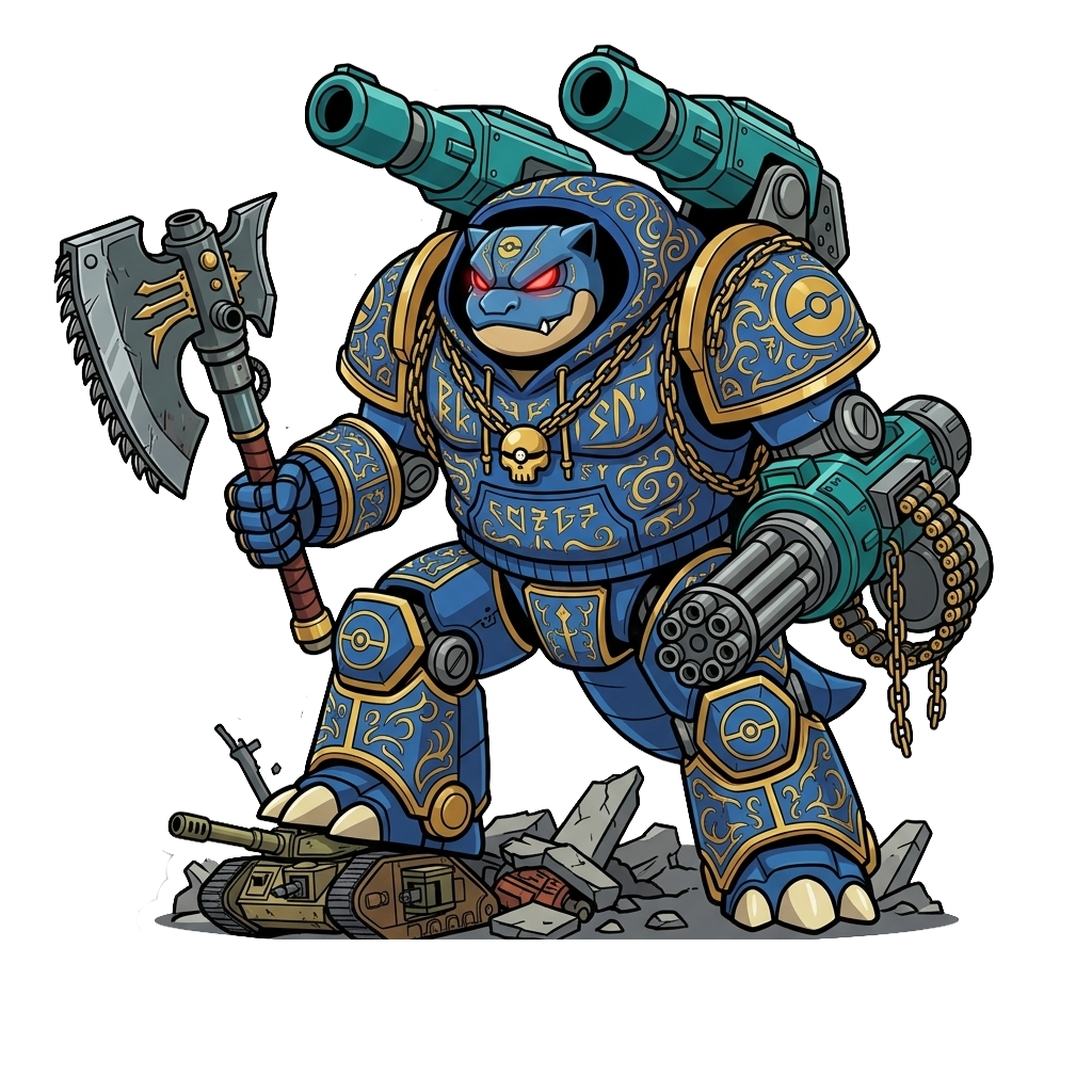 Blastoise Prime Vinyl Sticker | Tabletop Wargaming Decal – Battlebrush Games by Battlebrush Games