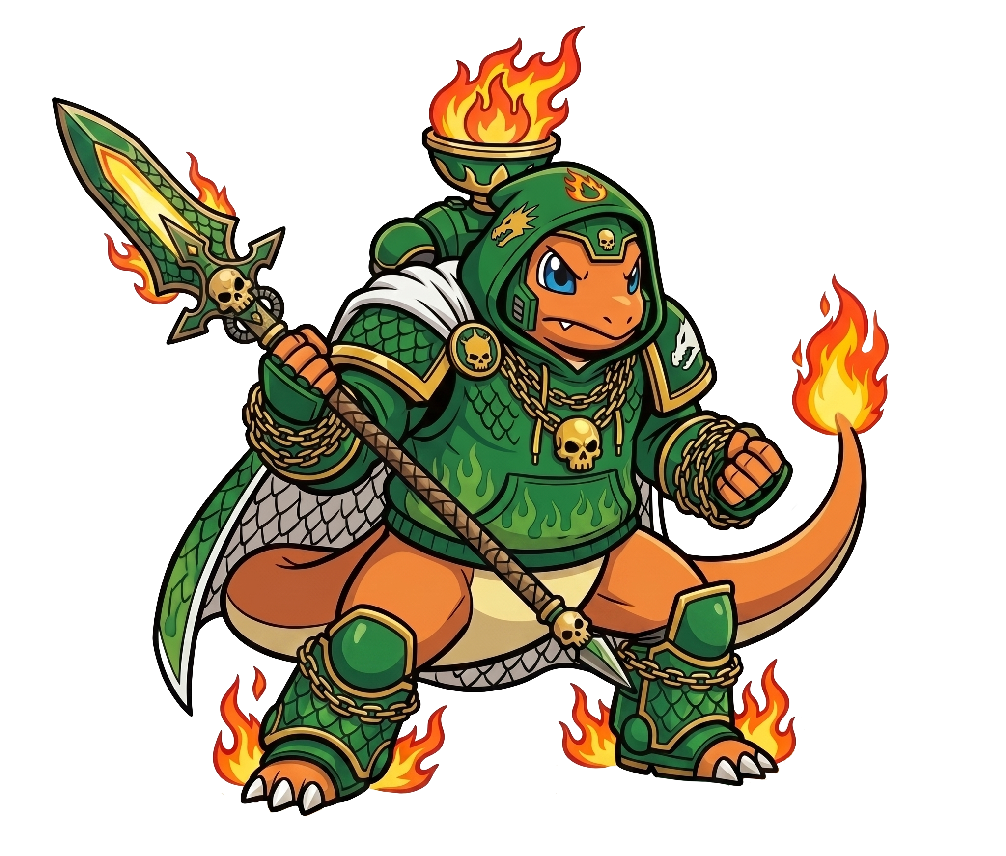 Charlamander Vinyl Sticker | Tabletop Wargaming Decal – Battlebrush Games by Battlebrush Games