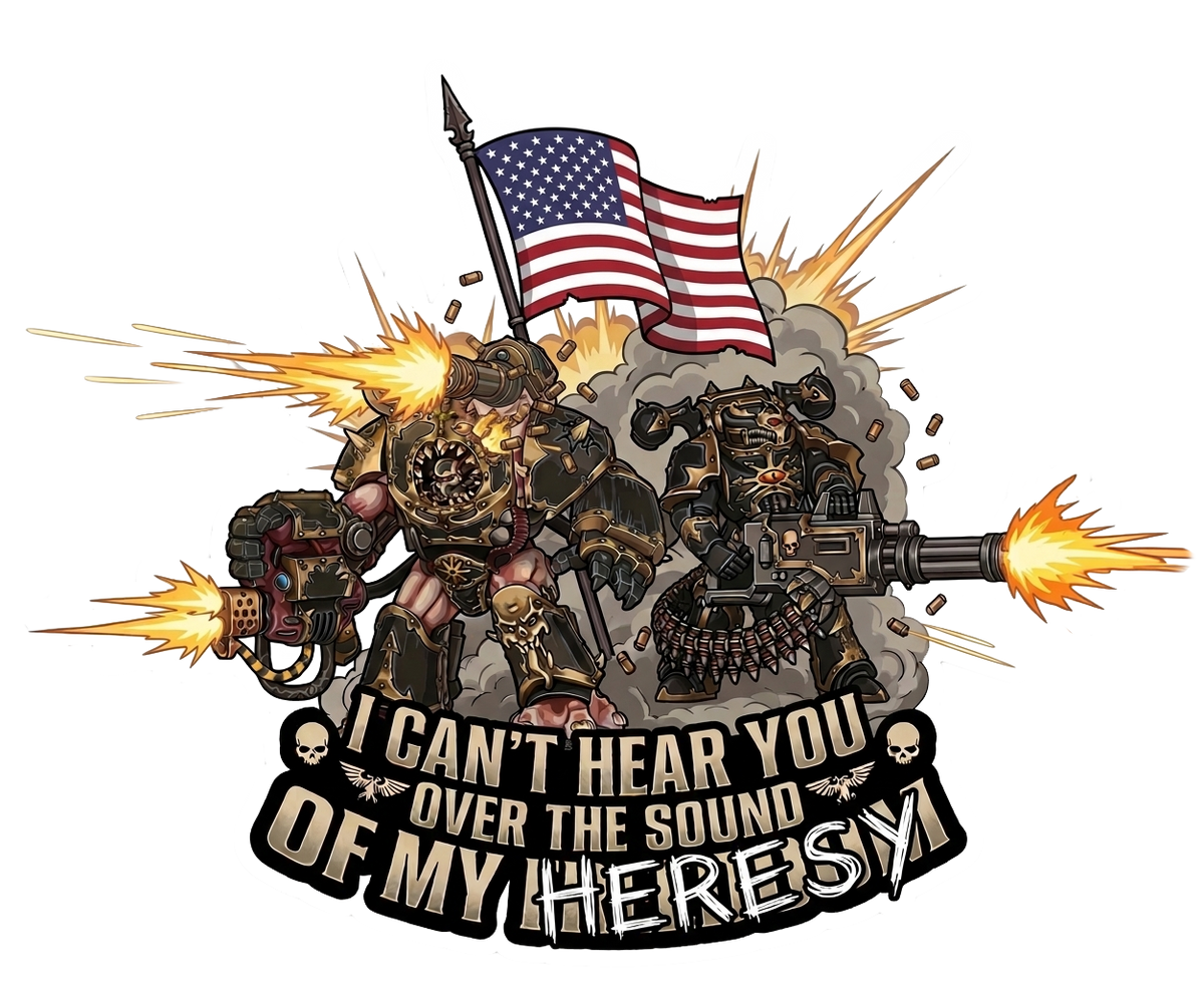 Heresy Sticker | Tabletop Wargaming Decal – Battlebrush Games