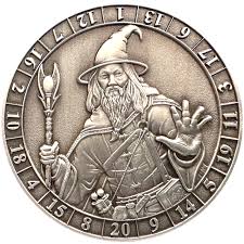 d20 Male Human Wizard Coin by Goliath Coins