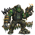 Heavy Waaagh Vinyl Sticker | Tabletop Wargaming Decal – Battlebrush Games