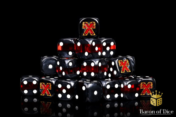 Exhalted-Red Dice Set (25ct) by Baron of Dice