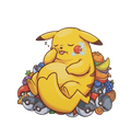 Pika-Feast Sticker