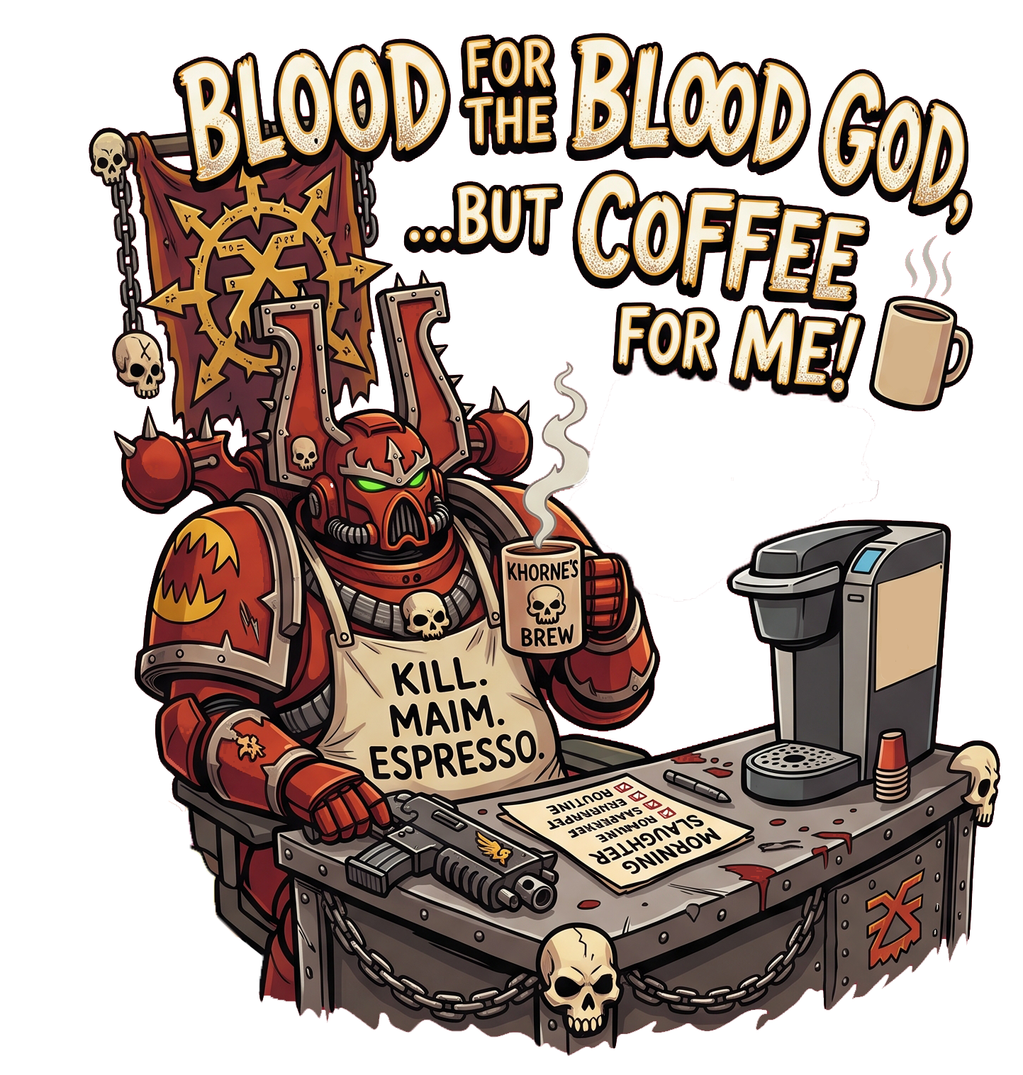 Kill Maim Espresso Sticker